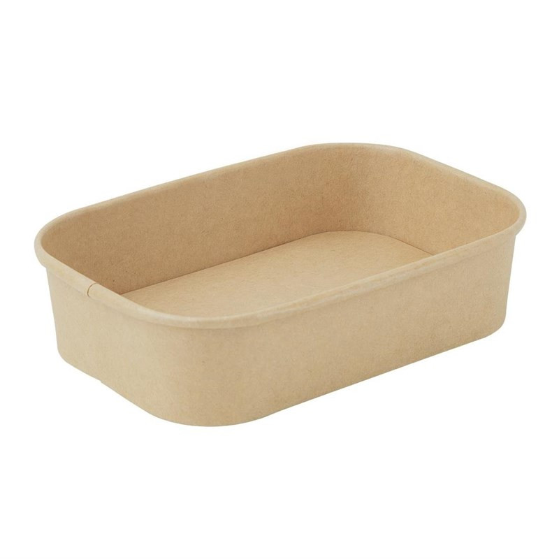 Rectangular Recyclable Food Trays 600 ml - Pack of 300 - Fiesta Green Rectangular Recyclable Food Trays 600 ml - Pack of 300 - Fiesta Green