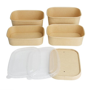 Barquettes Alimentaires Rectangulaires Recyclable 600 ml - Lot de 300 - Fiesta Green