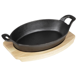Cast Iron Oval Plate Board - 260x165 mm