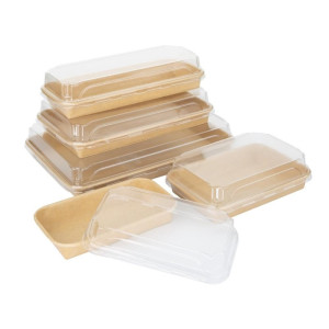 Barquettes à Sushi Recyclable 220 x 90 mm - Lot de 300 - Fiesta Green