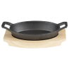 Board for Oval Cast Iron Dish - 210x120 mm