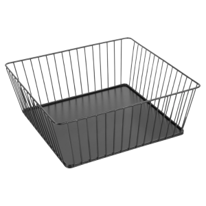 Panier à Présentation Carré Métallique Noir - 280x280x100 mm