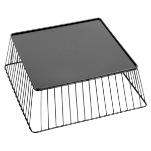 Panier à Présentation Carré Métallique Noir - 280x280x100 mm