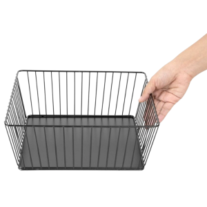 Panier à Présentation Carré Métallique Noir - 280x280x100 mm