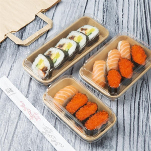 Barquettes à Sushi Recyclable 160 x 115 mm - Lot de 300 - Fiesta Green
