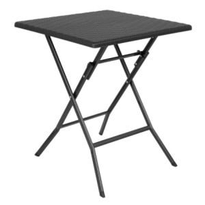 Čierny skladací štvorcový stôl - 62 x 62 cm - Bolero
