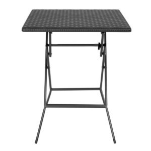 Čierny skladací štvorcový stôl - 62 x 62 cm - Bolero