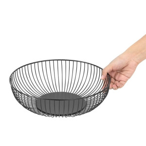 Panier de Présentation Rond Métallique Noir Ø 285 mm - Olympia