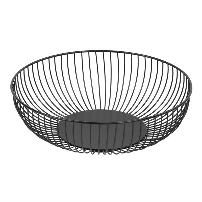 Panier de Présentation Rond Métallique Noir Ø 285 mm - Olympia