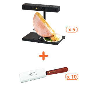 Pack Zariadenia na Raclette Alpage Basalte a Nože- Tellier