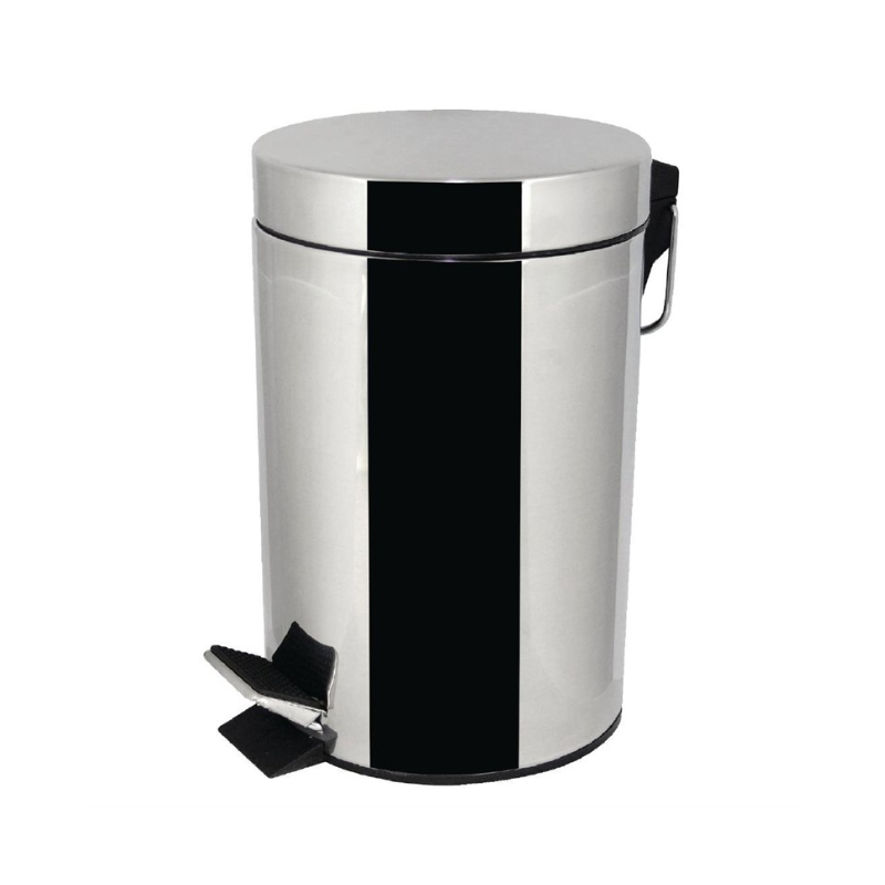Stainless Steel Pedal Bin - 3L - FourniResto Stainless Steel Pedal Bin - 3L - FourniResto