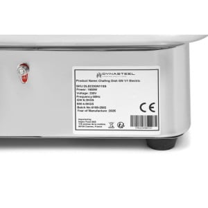 Chafing Dish GN 1/1 Elektrický Inox - Dynasteel