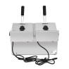 Friteuse Professionnelle 2 x 8 L avec Vidange - Dynasteel