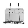 Profesionálna fritéza 2 x 8 L s odtokom - Dynasteel