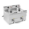 Profesionálna fritéza 2 x 8 L s odtokom - Dynasteel