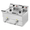 Profesionálna fritéza 2 x 8 L s odtokom - Dynasteel