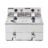 Profesionálna fritéza 2 x 8 L s odtokom - Dynasteel