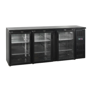 Zadný bar s chladením, 3 sklenené dvere - 442 L | TEFCOLD CBC310G