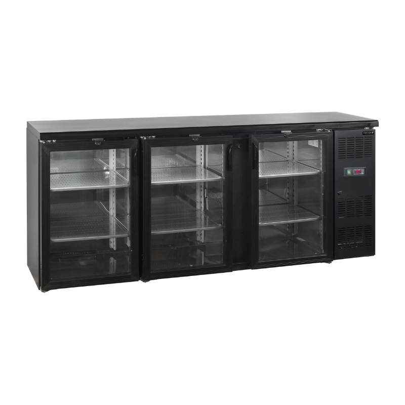 Zadný bar s chladením, 3 sklenené dvere - 442 L | TEFCOLD CBC310G Zadný bar s chladením, 3 sklenené dvere - 442 L | TEFCOLD CBC310G