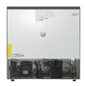 Chladiaci zadný bar s 2 sklenenými dverami - čierny interiér Dynasteel