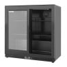 Refrigerated Back Bar 2 Glass Doors - Black Interior Dynasteel