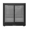 Refrigerated Back Bar 212 L 2 Sliding Doors Black