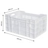 Crate 600 X 400 Perforated 60L White - Gilac