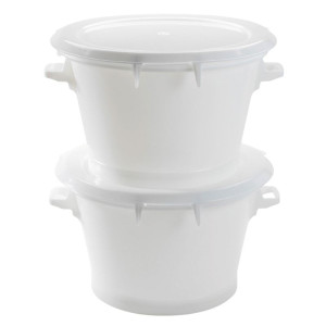 Baquet Rond Fond Renforce 50L Blanc - Gilac