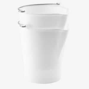 12L White Stainless Steel Pouring Spout Bucket - Gilac
