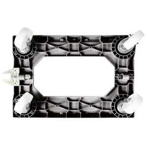 Socle Rouleur 4 Kolesá Otočné - Oceľová Konzola - Čierna