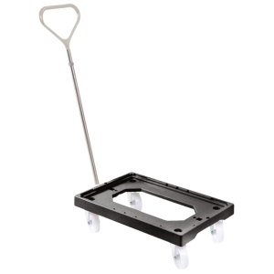 Rolling Base 4 Swivel Wheels - Steel Bracket - Black