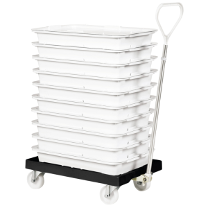 Socle Rouleur 4 Kolesá Otočné - Oceľová Konzola - Čierna