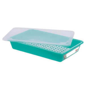 HACCP Flat Tray with Lid and Grid - 5 L - Green - Gilac
