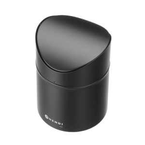 Stolový kôš s výklopným vekom - Čierny - HENDI