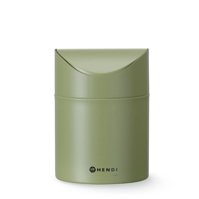 Stolový kôš s výklopným vekom - Zelený - HENDI