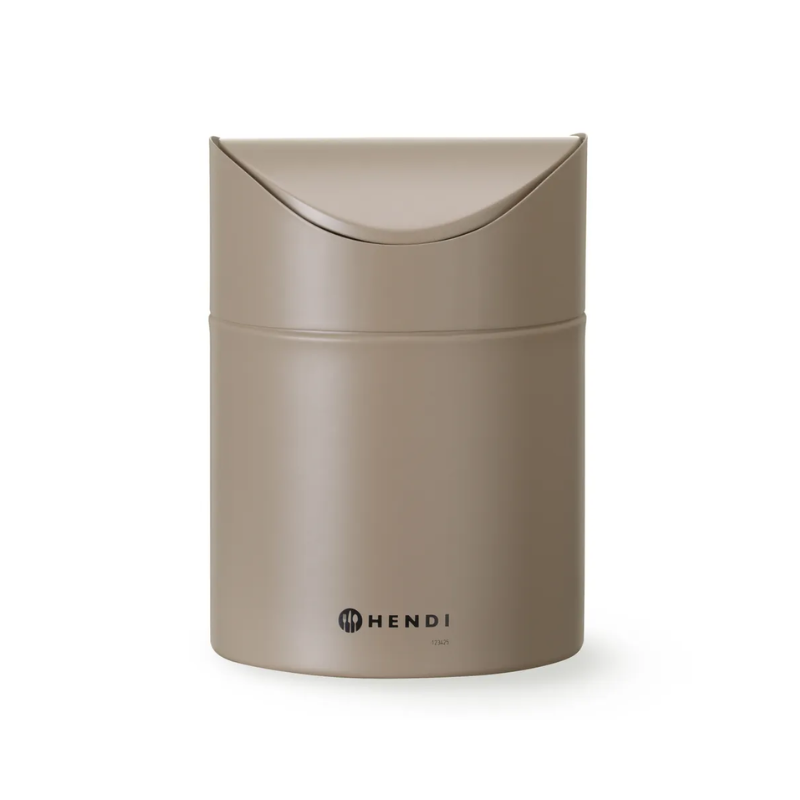 Stolový kôš s výklopným vekom - Béžový - HENDI