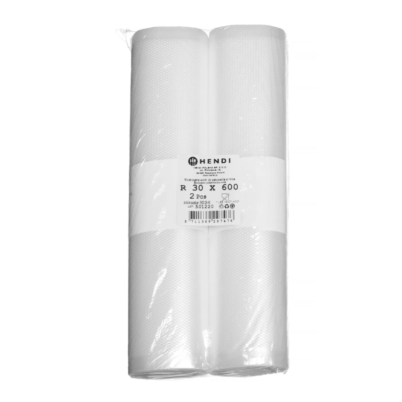 Rouleau Sacs Sous-Vide Gaufré - 6000 x 300 mm - Lot de 2 - HENDI