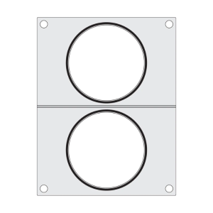 Tesniaca matrica pre ručný uzatvárač - 2 priehradky - HENDI