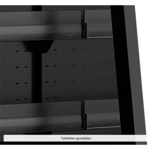 Vitrine chladená nízka supermarket otvorená - čierna - 360 L