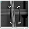 Low Refrigerated Display Case Supermarket with 4 Black Doors - 540 L
