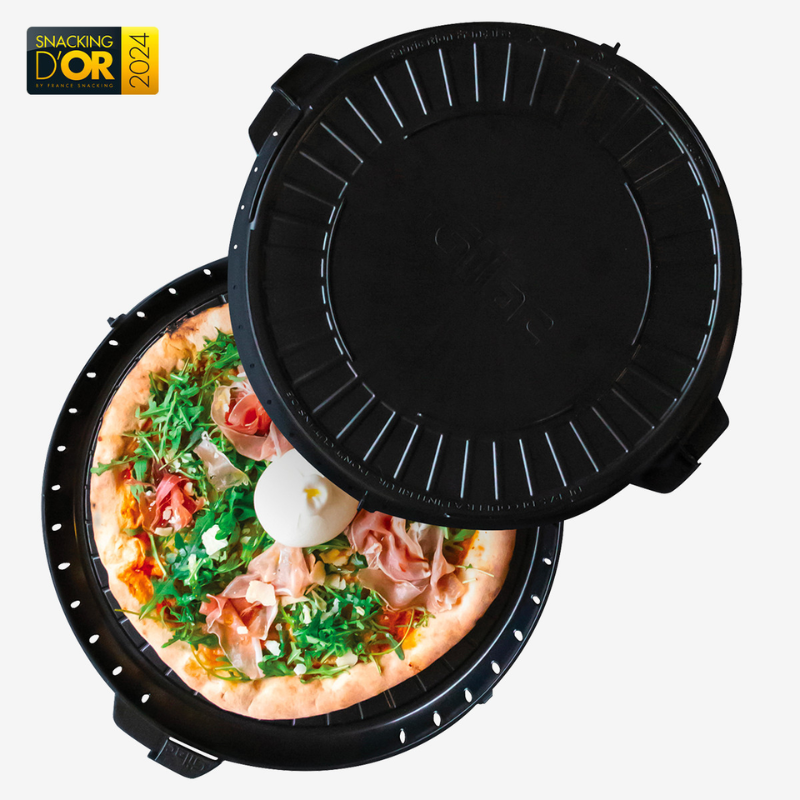 Reusable Round Box - Ø 330 mm - Black - Gilac