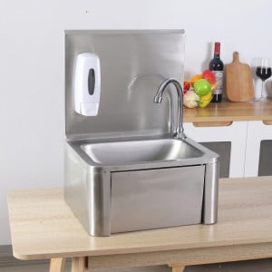 Stainless Steel Knee-Operated Hand Wash - Dynasteel