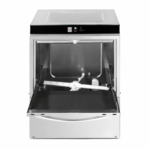 Profesionálna umývačka riadu s dávkovačom oplachovacieho prostriedku a čistiaceho prostriedku a odtokovým čerpadlom - 50 x 50 cm