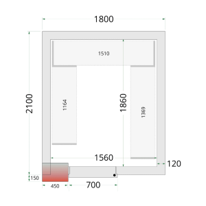 Kit Regál do Chladničky 1800x2100 - TEFCOLD, pevný a funkčný