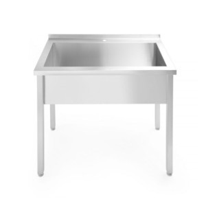 Single Welded Sink Table - D 600 x W 1000 mm - HENDI