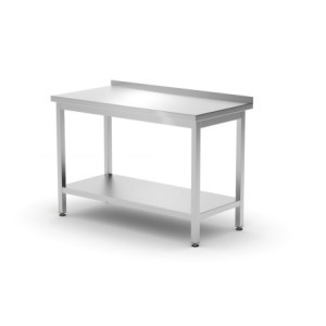 Profi Line Wall Table with Shelf - L 1200 x D 600 mm - HENDI