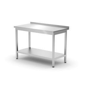 Table Murale Profi Line avec Étagère - L 1200 x P 600 mm - HENDI