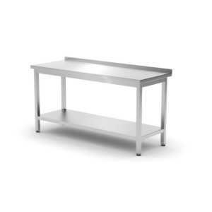 Nástenný stôl Profi Line s policou - D 1600 x Š 600 mm - HENDI