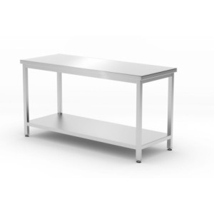 Centrálny stôl Profi Line s policou - D 1600 x Š 600 mm - HENDI