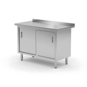 Wall Table - Cabinet with Sliding Doors - L 1000 x D 600 mm - HENDI